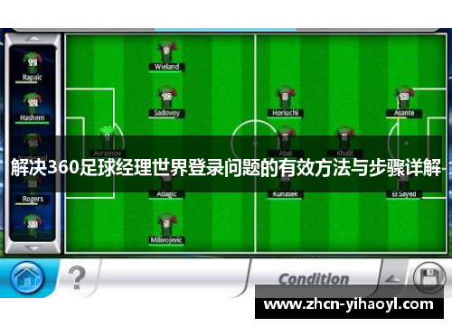 解决360足球经理世界登录问题的有效方法与步骤详解